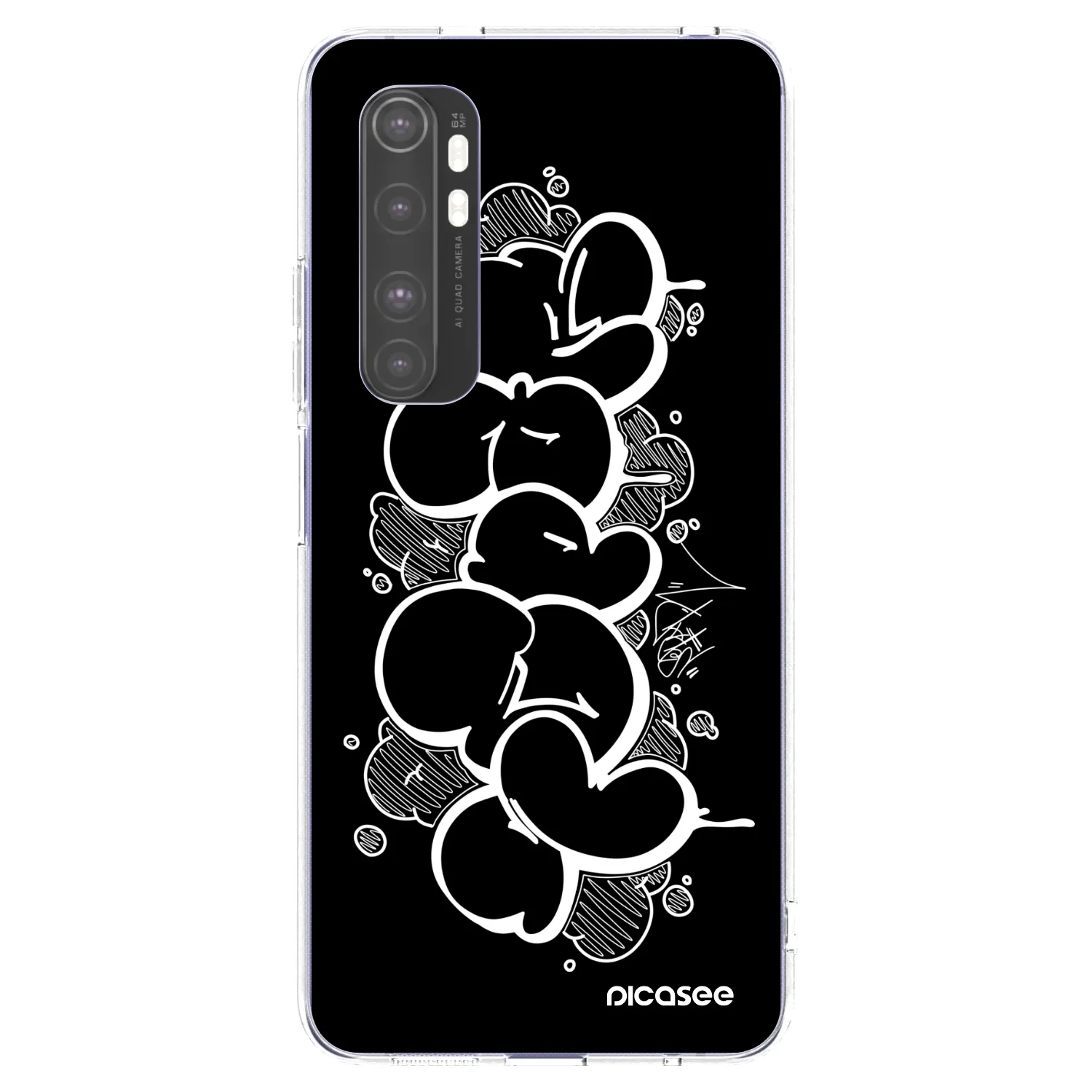 Picasee silikónový prehľadný obal pre Xiaomi Mi Note 10 Lite - Throw UP