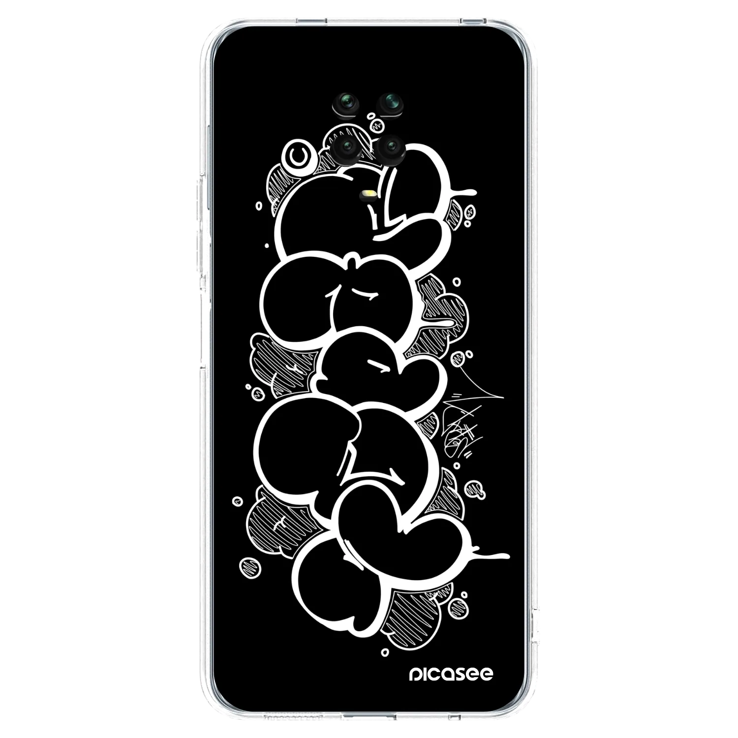Picasee silikónový prehľadný obal pre Xiaomi Redmi Note 9S - Throw UP