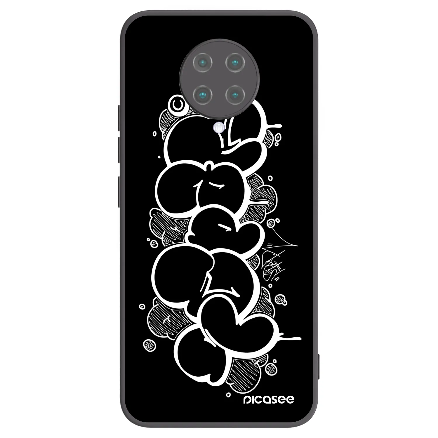 Picasee silikónový čierny obal pre Xiaomi Poco F2 Pro - Throw UP