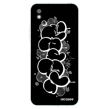 Picasee silikónový čierny obal pre Xiaomi Redmi 9A - Throw UP