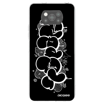 Picasee silikónový čierny obal pre Xiaomi Poco X3 - Throw UP