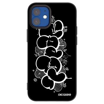 Picasee silikónový čierny obal pre Apple iPhone 12 mini - Throw UP