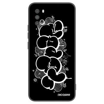 Picasee silikónový čierny obal pre Xiaomi Poco M3 - Throw UP