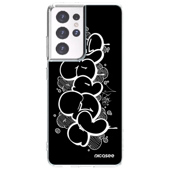 Picasee silikónový prehľadný obal pre Samsung Galaxy S21 Ultra 5G G998B - Throw UP