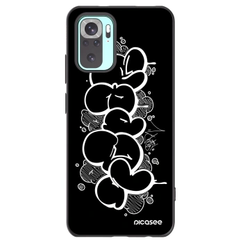 Picasee silikónový čierny obal pre Xiaomi Redmi Note 10 Pro - Throw UP