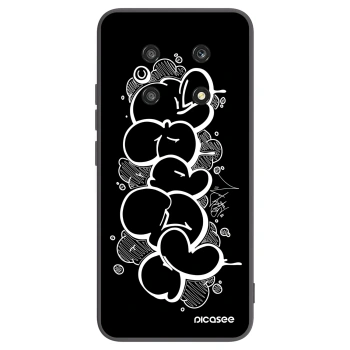 Picasee silikónový čierny obal pre Honor Magic4 Lite 5G - Throw UP
