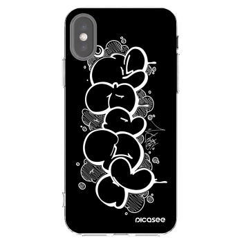 Picasee silikónový prehľadný obal pre Apple iPhone X/XS - Throw UP