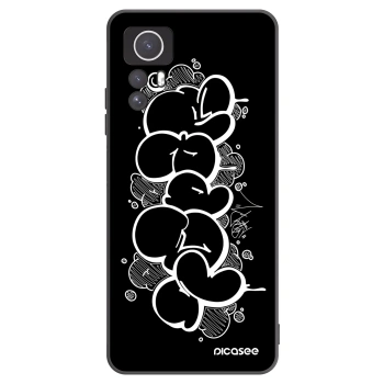 Picasee silikónový čierny obal pre Xiaomi Redmi Note 12S - Throw UP