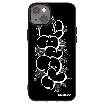 Picasee silikónový čierny obal pre Apple iPhone 15 Plus - Throw UP