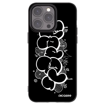 Picasee silikónový čierny obal pre Apple iPhone 15 Pro Max - Throw UP