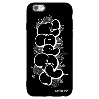 Picasee silikónový čierny obal pre Apple iPhone 6/6S - Throw UP
