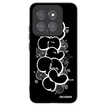 Picasee silikónový čierny obal pre Xiaomi 14 - Throw UP