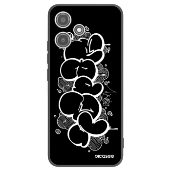 Picasee silikónový čierny obal pre Xiaomi Redmi 12 5G - Throw UP