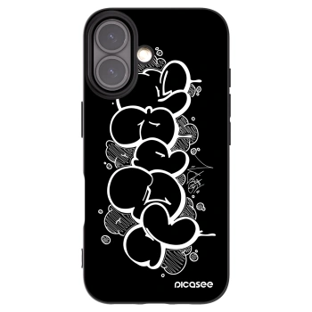 Picasee silikónový čierny obal pre Apple iPhone 16 - Throw UP