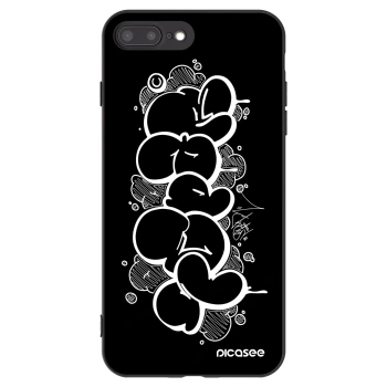 Picasee silikónový čierny obal pre Apple iPhone 7 Plus - Throw UP