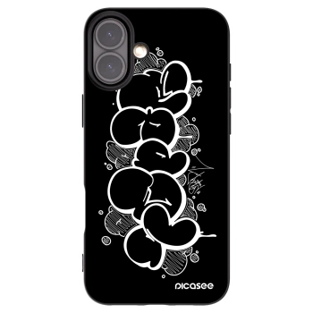 Picasee silikónový čierny obal pre Apple iPhone 16 Plus - Throw UP