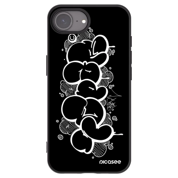 Picasee silikónový čierny obal pre Apple iPhone 16e - Throw UP