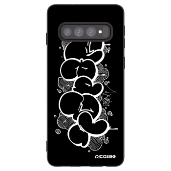 Picasee silikónový čierny obal pre Samsung Galaxy S10 G973 - Throw UP