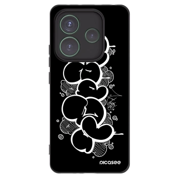 Picasee silikónový čierny obal pre Xiaomi Redmi Note 14 5G - Throw UP