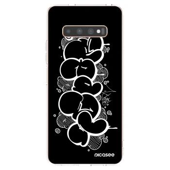 Picasee silikónový prehľadný obal pre Samsung Galaxy S10 Plus G975 - Throw UP