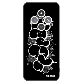 Picasee silikónový čierny obal pre Xiaomi Redmi 14C - Throw UP