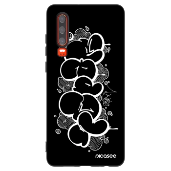 Picasee silikónový čierny obal pre Huawei P30 - Throw UP