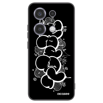 Picasee silikónový čierny obal pre Xiaomi Redmi Note 14S - Throw UP