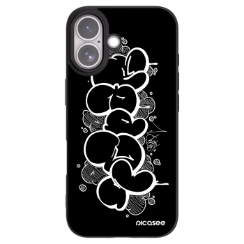 Picasee silikónový čierny obal pre Apple iPhone 17 - Throw UP