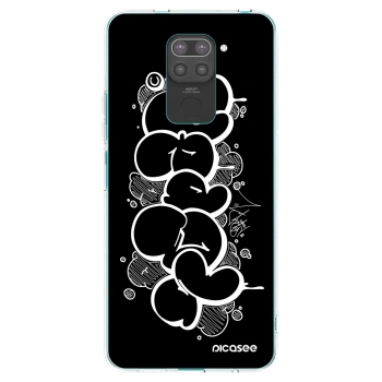 Picasee silikónový čierny obal pre Xiaomi Redmi Note 9 - Throw UP