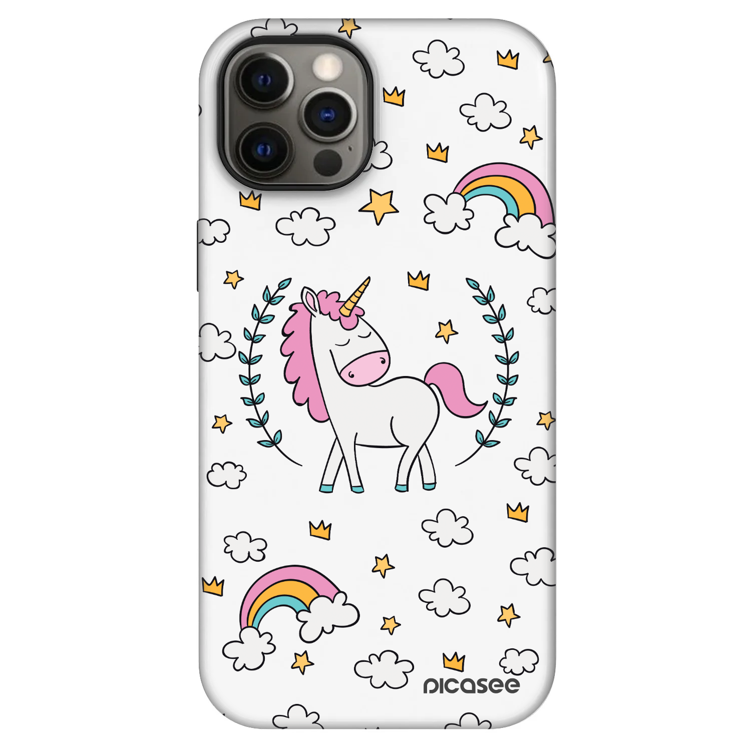 Picasee Fashion Case MagSafe pre Apple iPhone 12 Pro - Unicorn hviezdne nebo