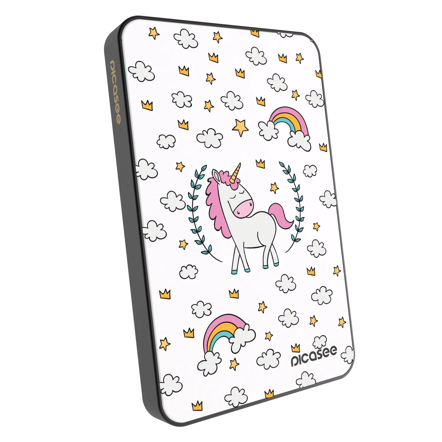 Picasee Powerbanka s MagSafe 5 000 mAh Šedá - Unicorn hviezdne nebo