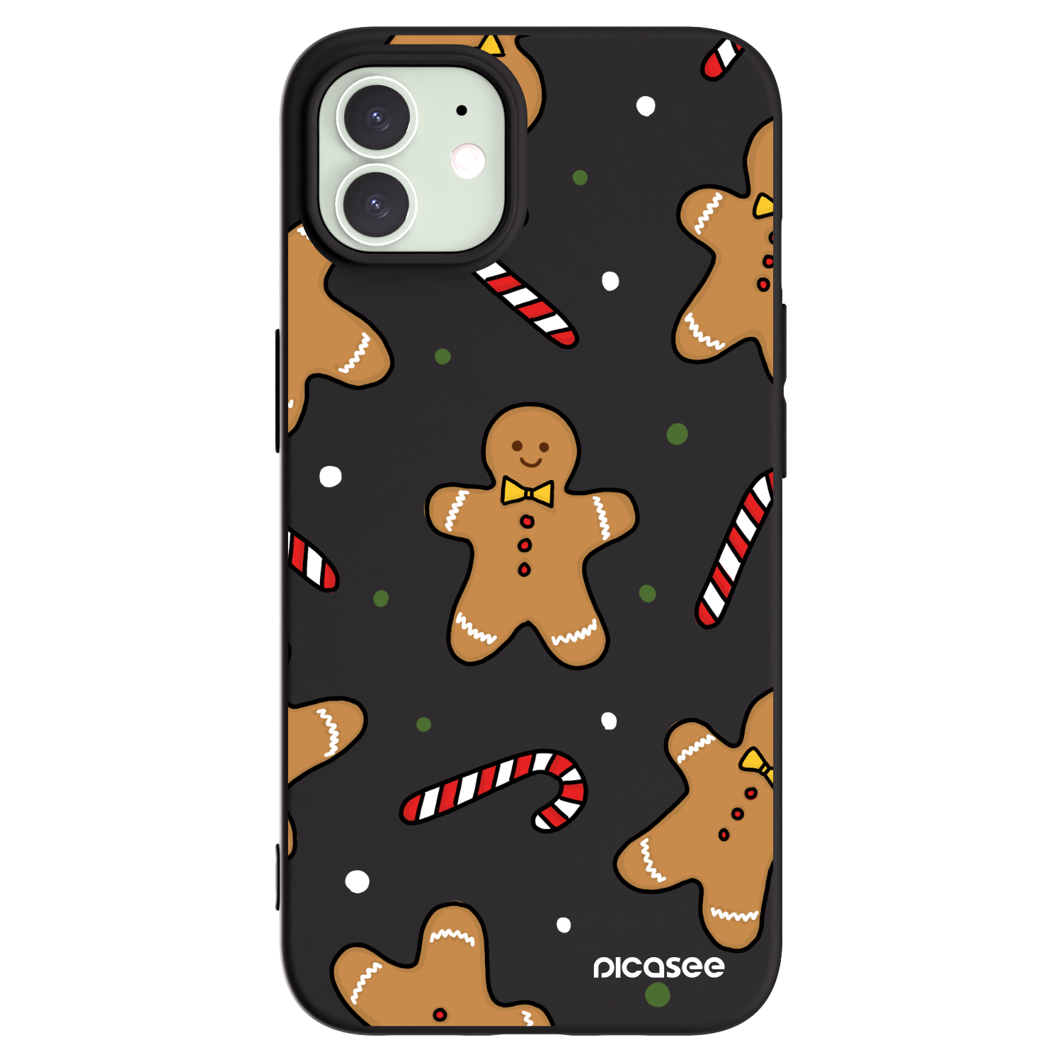 Picasee silikónový čierny obal pre Apple iPhone 12 - Gingerbread