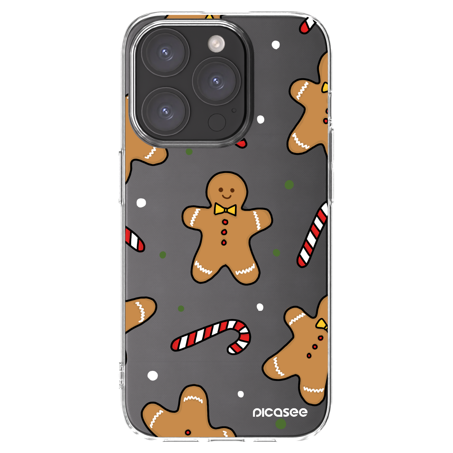 Picasee silikónový prehľadný obal pre Apple iPhone 15 Pro - Gingerbread