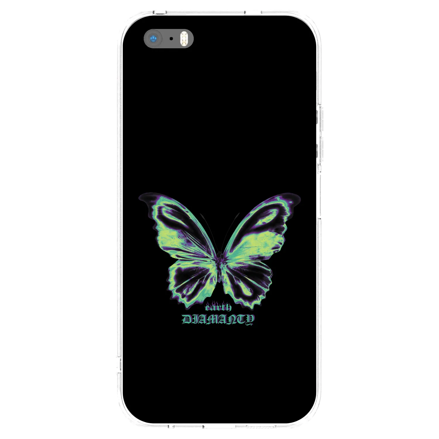 Picasee silikónový prehľadný obal pre Apple iPhone 5/5S/SE - Diamanty Blue