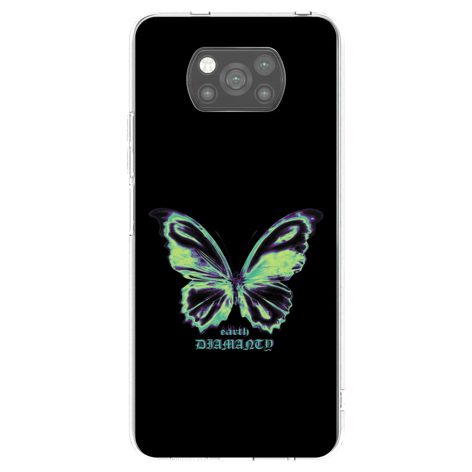 Picasee silikónový čierny obal pre Xiaomi Poco X3 - Diamanty Blue