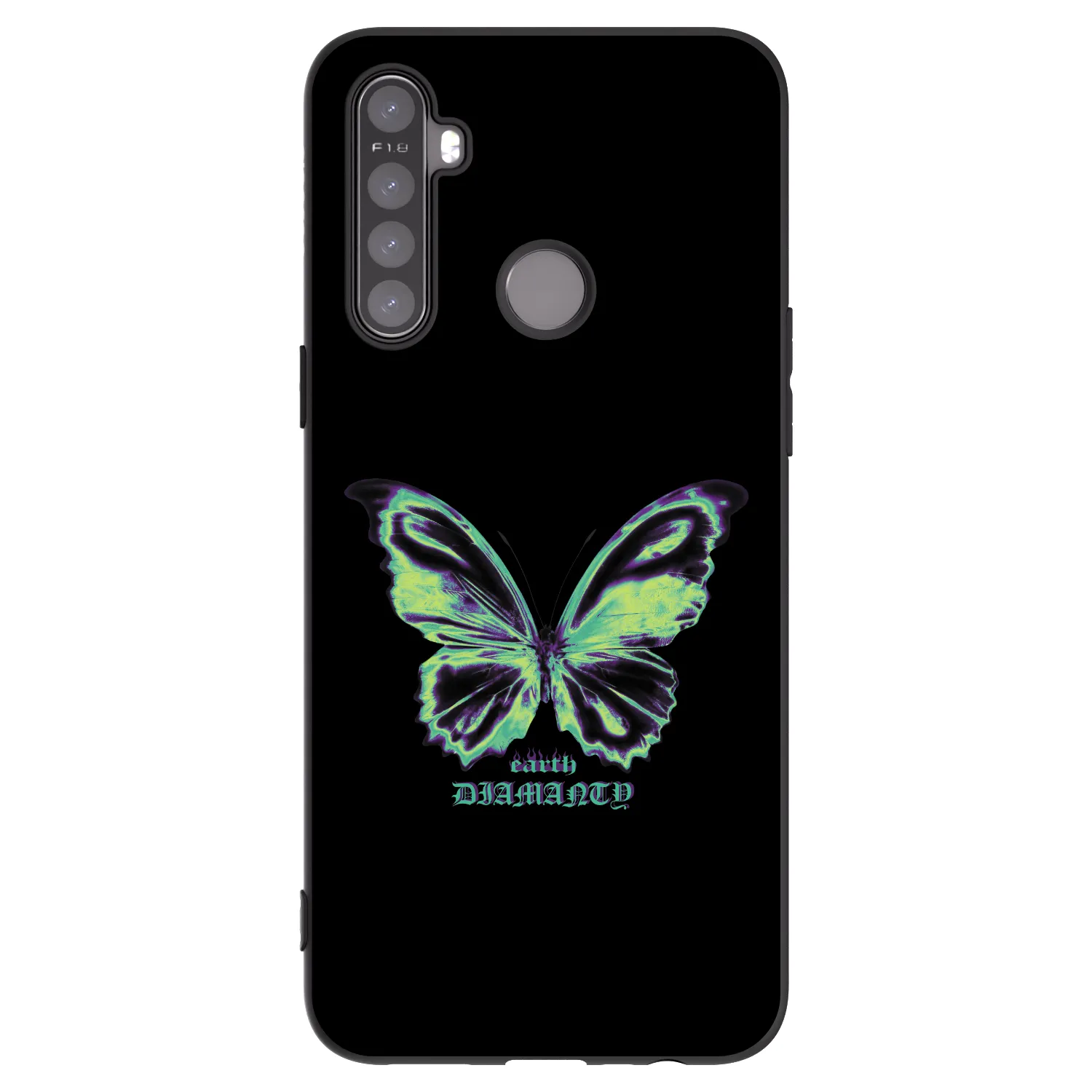Picasee silikónový čierny obal pre Realme 5 - Diamanty Blue