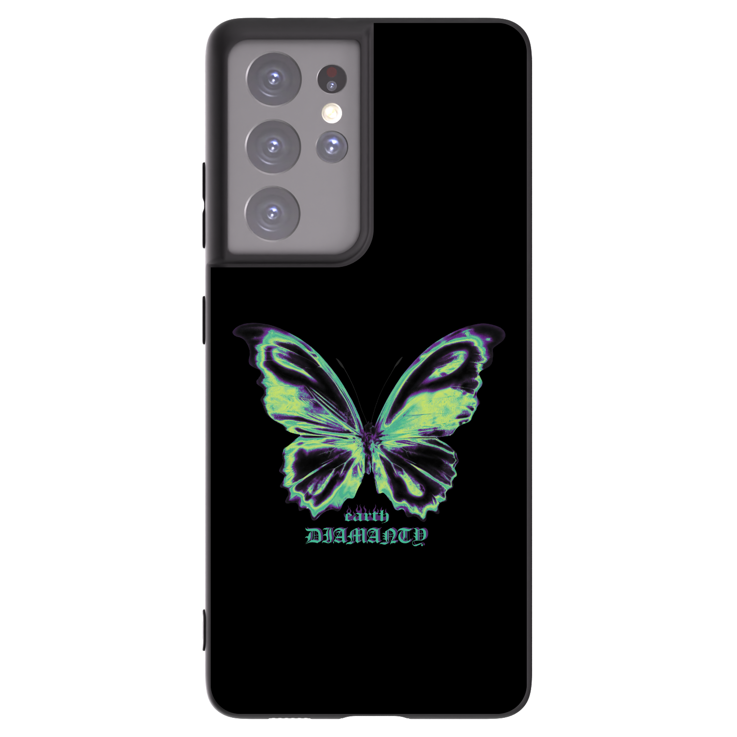 Picasee silikónový čierny obal pre Samsung Galaxy S21 Ultra 5G G998B - Diamanty Blue