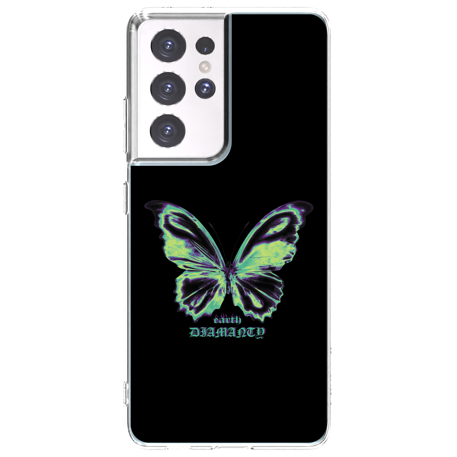 Picasee silikónový prehľadný obal pre Samsung Galaxy S21 Ultra 5G G998B - Diamanty Blue