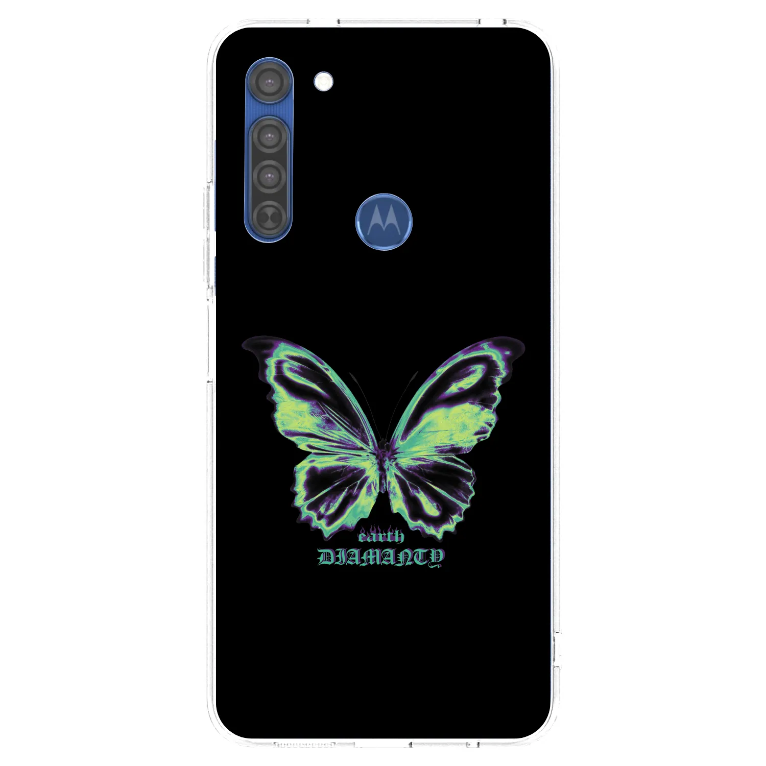 Picasee silikónový prehľadný obal pre Motorola Moto G8 - Diamanty Blue