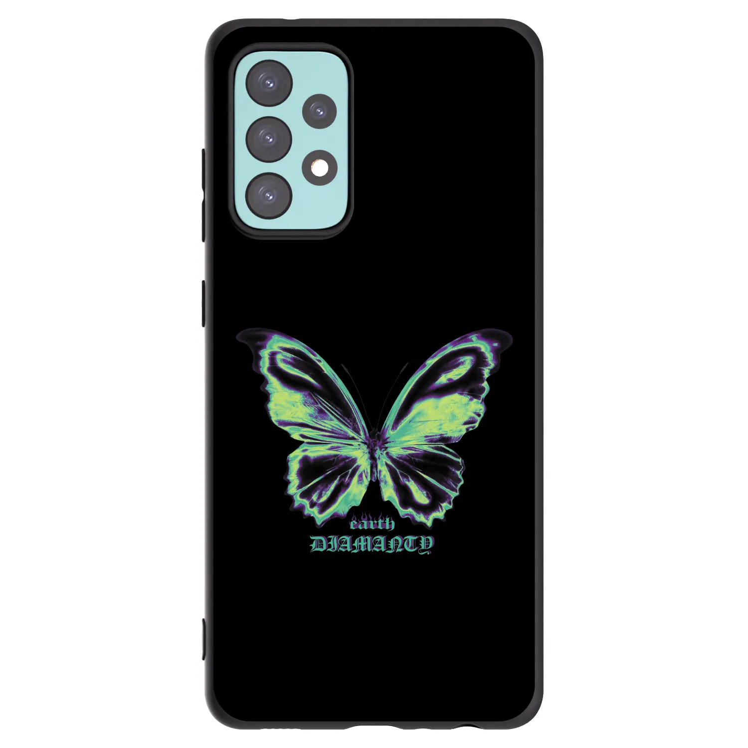 Picasee silikónový čierny obal pre Samsung Galaxy A72 A725F - Diamanty Blue