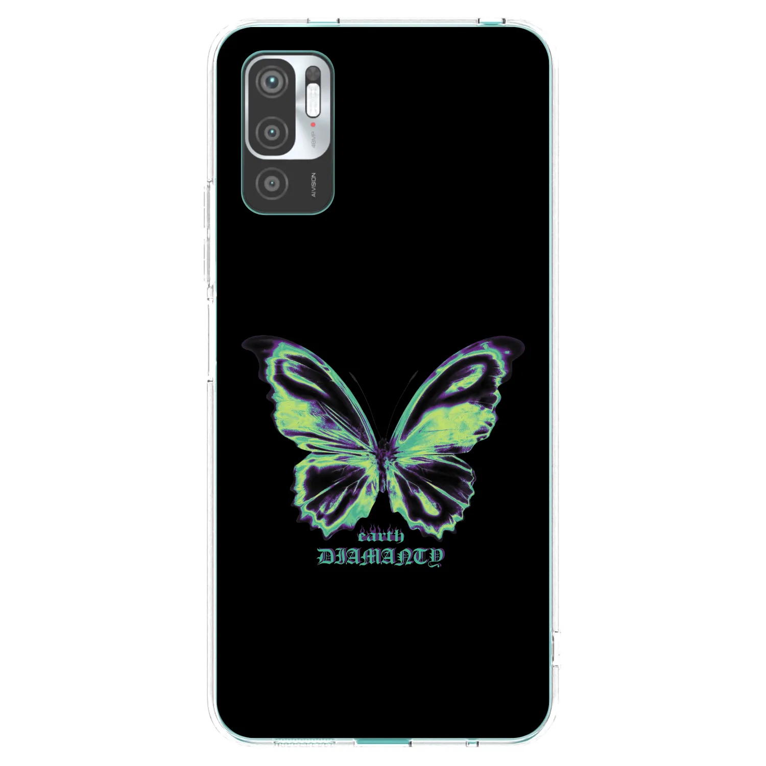 Picasee silikónový prehľadný obal pre Xiaomi Redmi Note 10 5G - Diamanty Blue