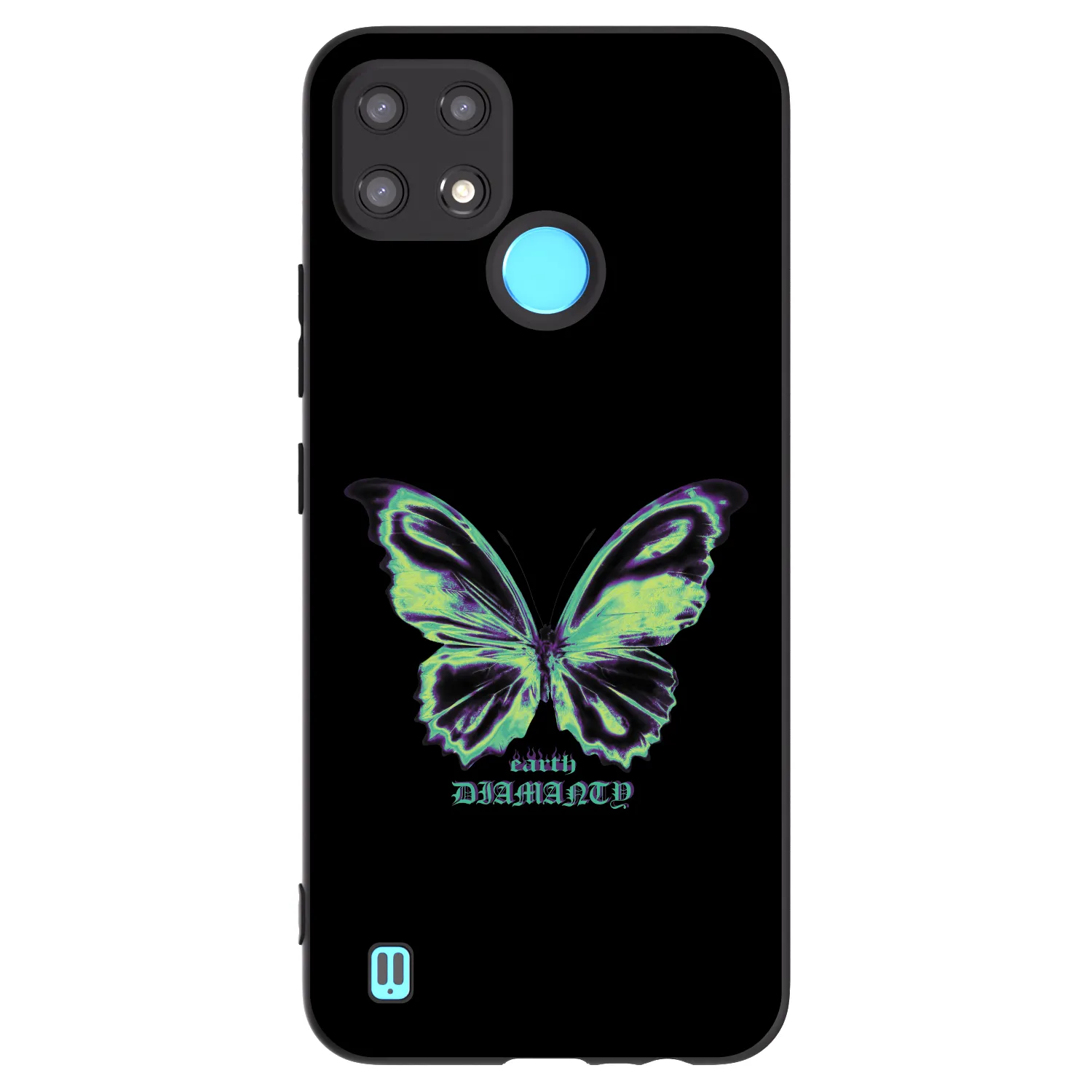 Picasee silikónový čierny obal pre Realme C21 - Diamanty Blue