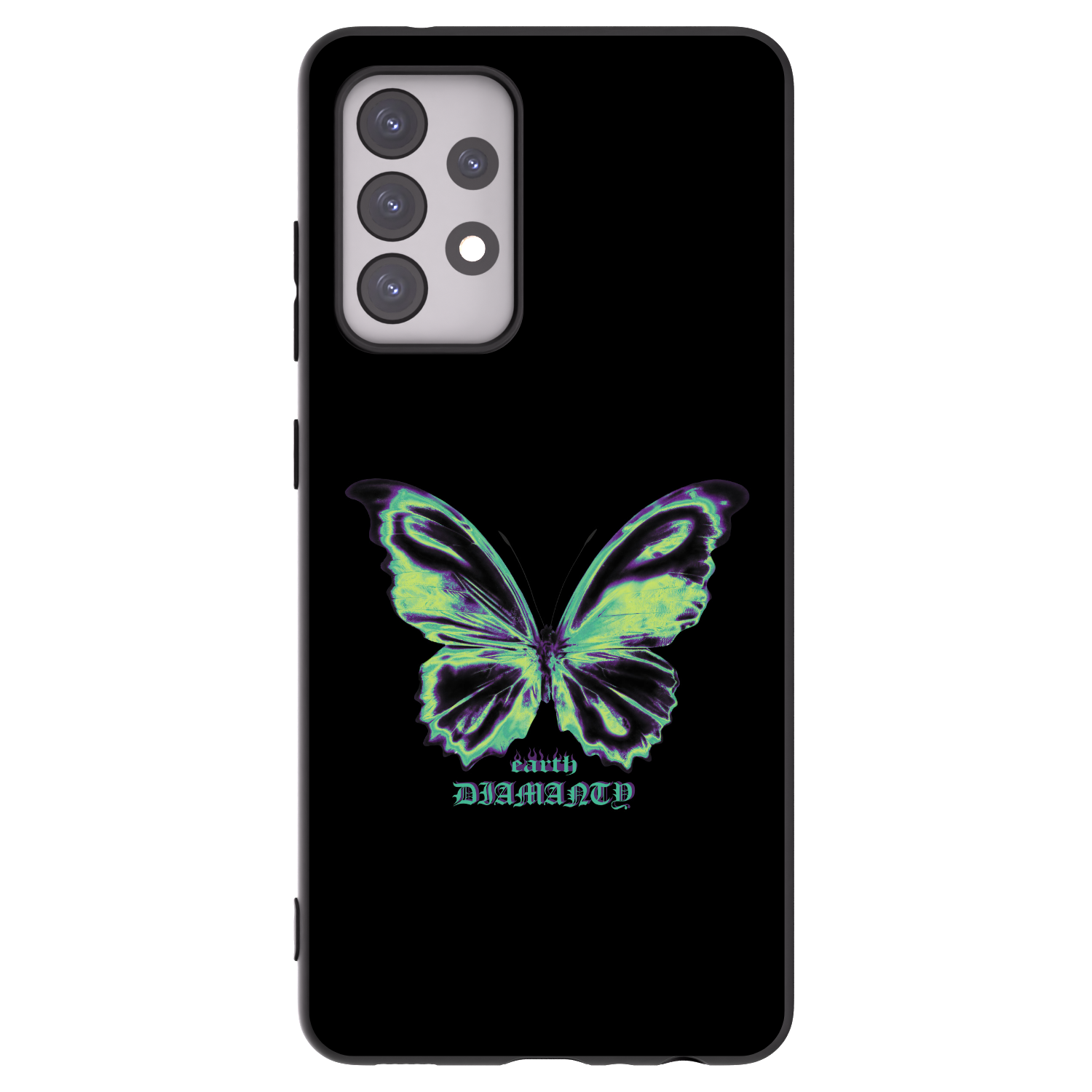 Picasee silikónový čierny obal pre Samsung Galaxy A52s 5G A528B - Diamanty Blue