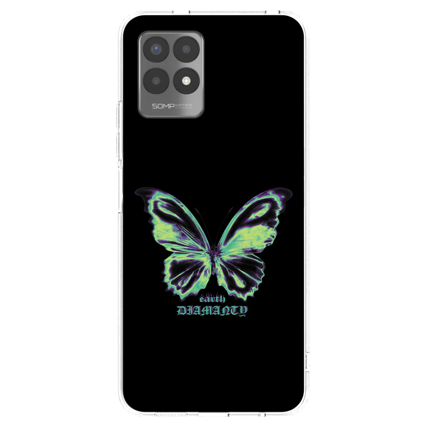 Picasee silikónový prehľadný obal pre Realme 8i - Diamanty Blue