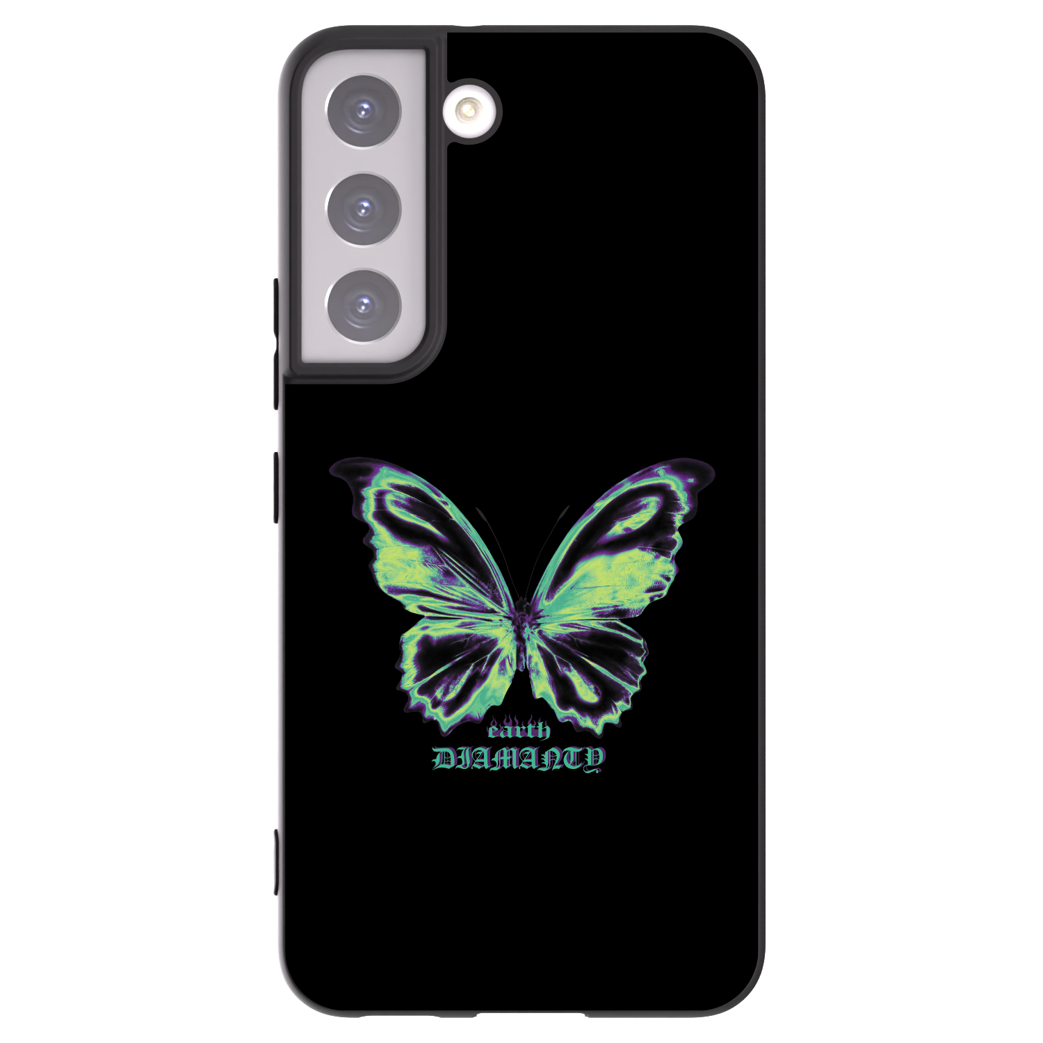 Picasee silikónový čierny obal pre Samsung Galaxy S22 5G - Diamanty Blue