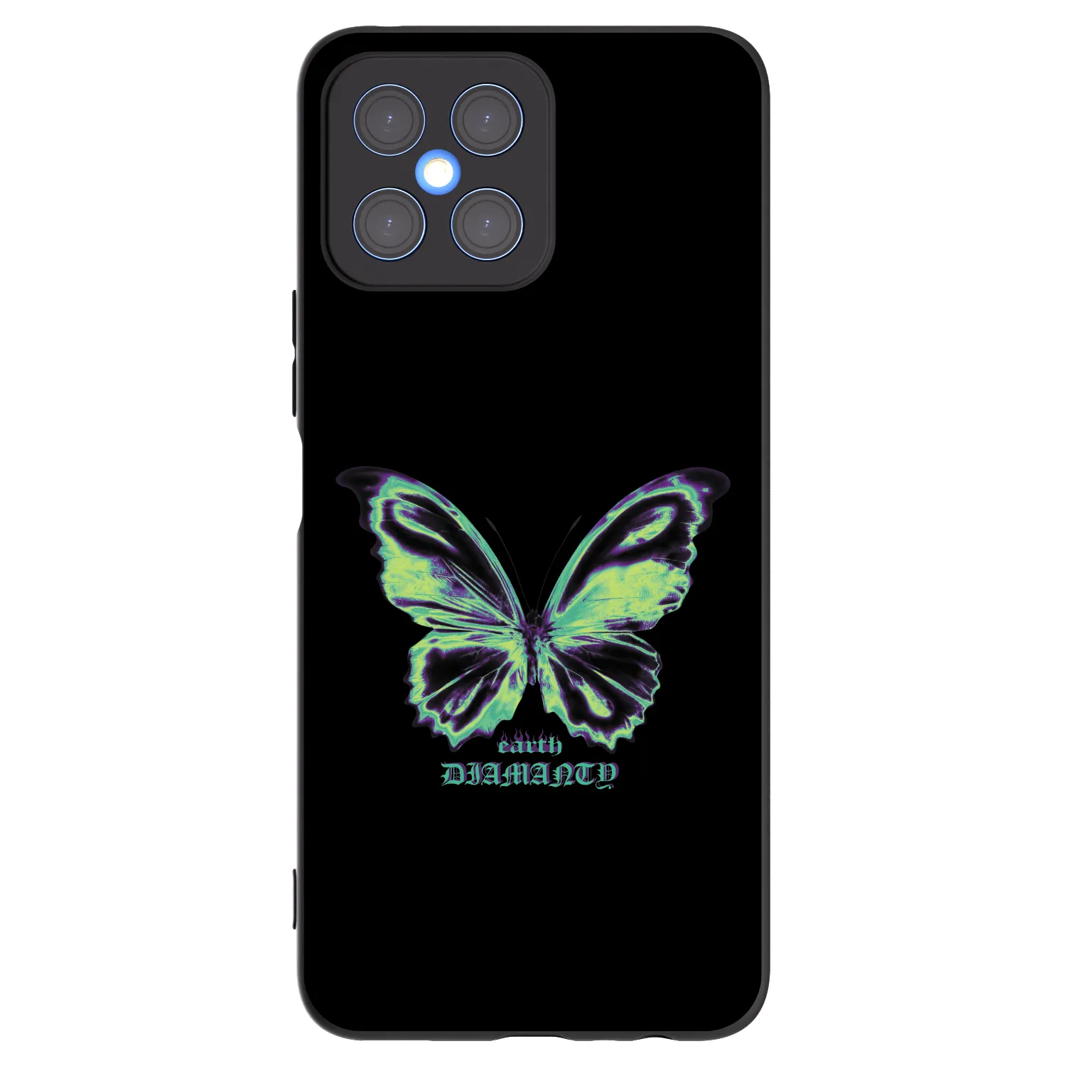 Picasee silikónový čierny obal pre Honor X8 4G - Diamanty Blue