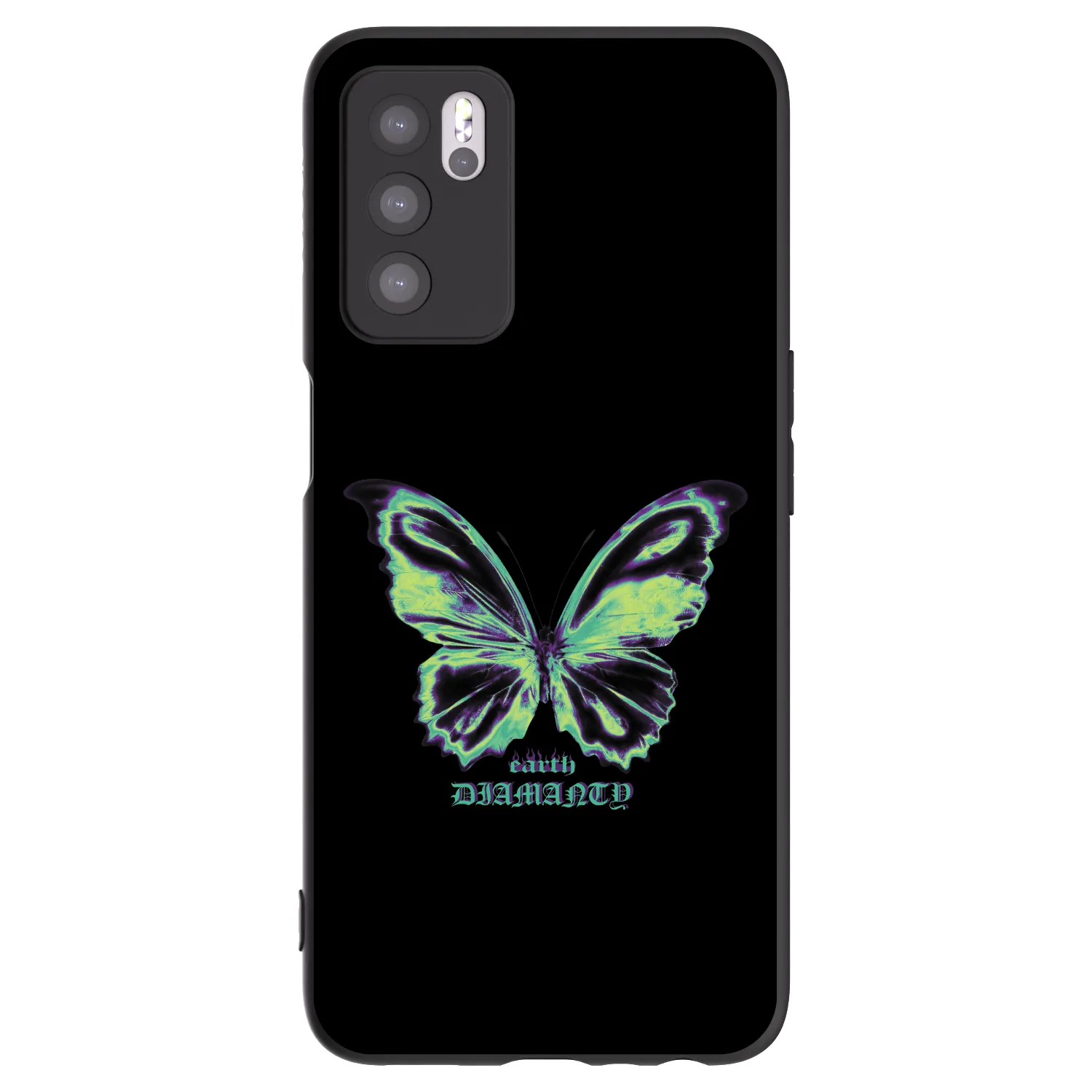Picasee silikónový čierny obal pre OPPO A16s - Diamanty Blue