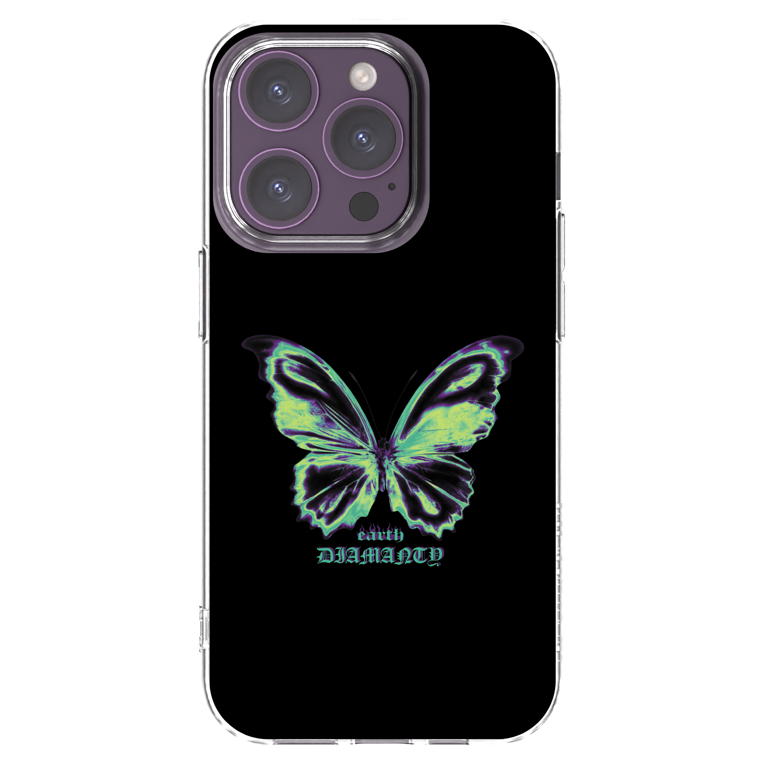 Silikónový prehľadný obal pre Apple iPhone 14 Pro - Diamanty Blue