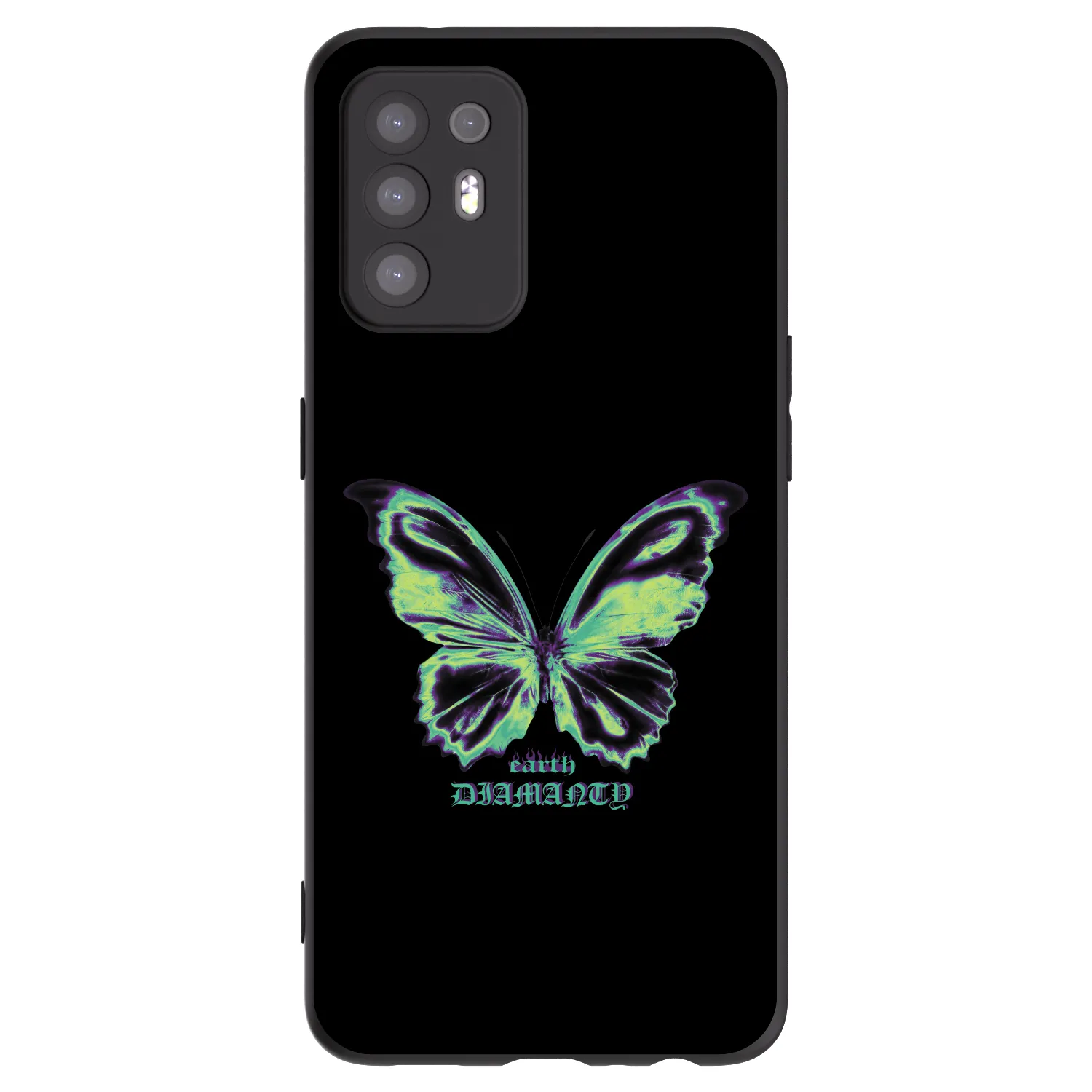 Picasee silikónový čierny obal pre OPPO A94 5G - Diamanty Blue