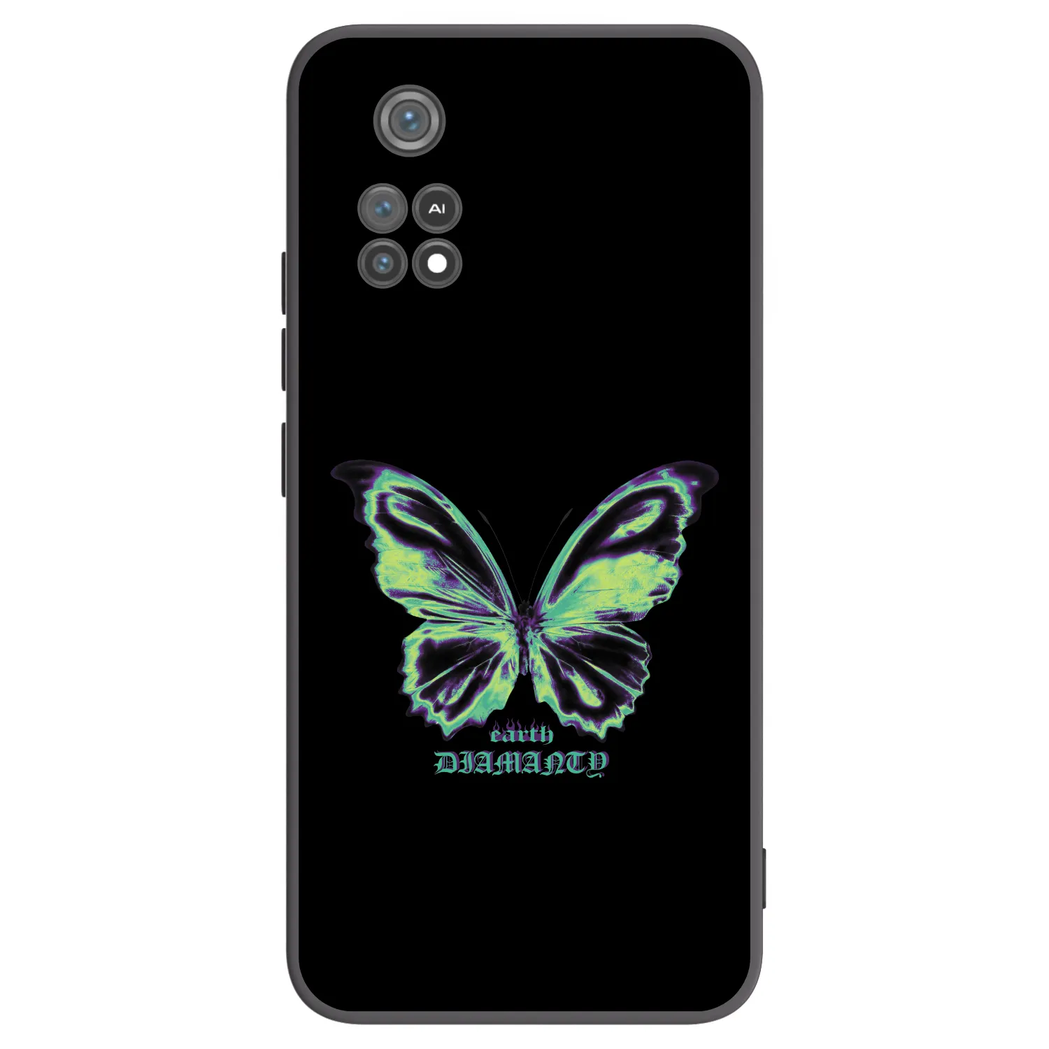 Picasee silikónový čierny obal pre Xiaomi Poco M4 Pro - Diamanty Blue